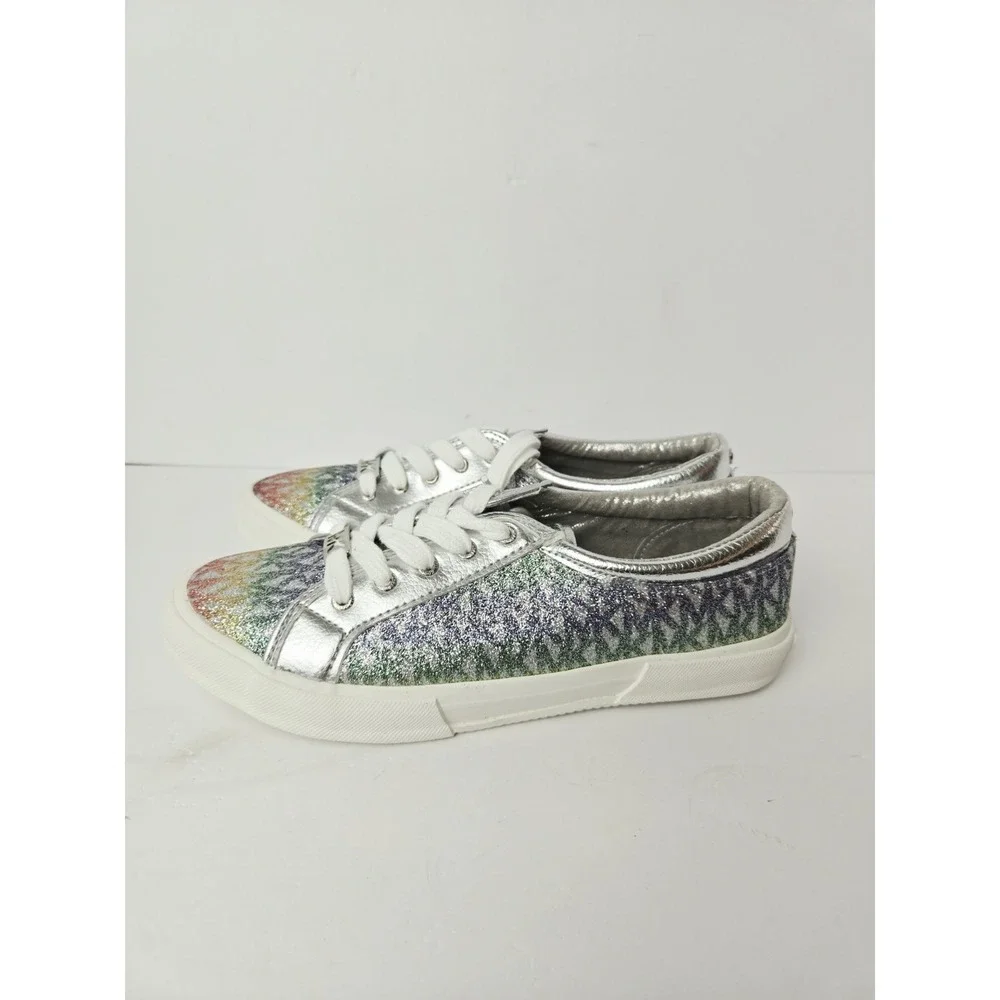 Michael Kors Ima‎ Celestia Silver Rainbow Size 5 womens glitter